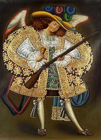 Arcangel Arcabucero by an Anonymous artist of the Cuzco school, 18th Century.