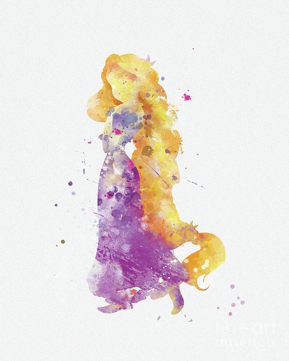 Rapunzel Mixed Media by Monn Print
