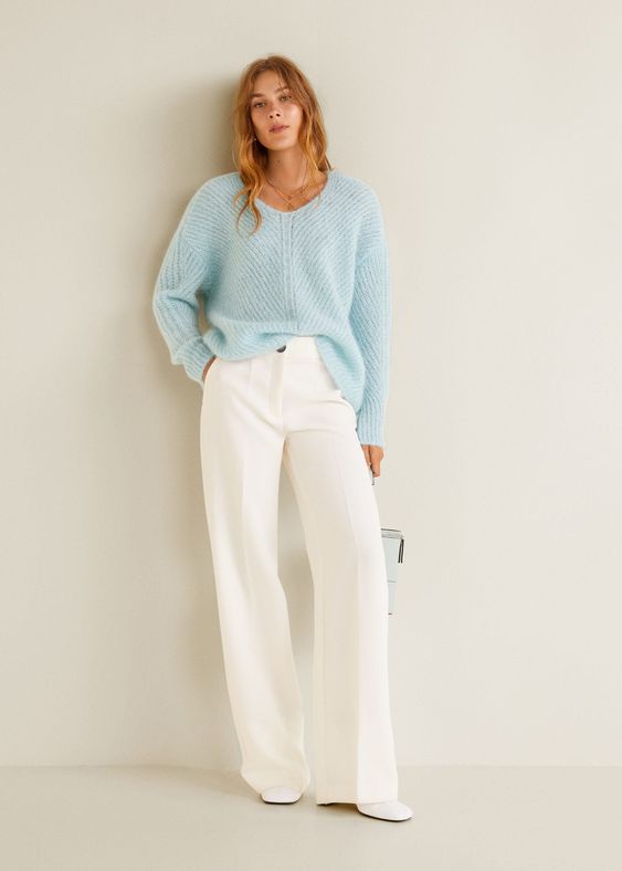 Pullover mohair a coste