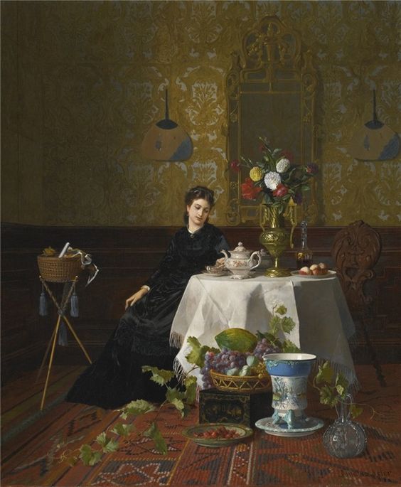 david-emile-joseph-de-noter-belgium1818-1892-taking-tea.jpg (632×768)