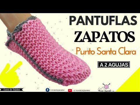 Como Tejer Pantuflas Babuchas A Dos Agujas Paso A Paso Tejidos A Dos Agujas Youtube Como Tejer Pantuflas Pantuflas Pantuflas Para Hombre