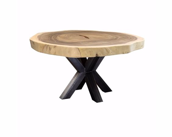 Ronde Suar tafel op maat, diverse kleuren, stalen onderstel XX-poot.