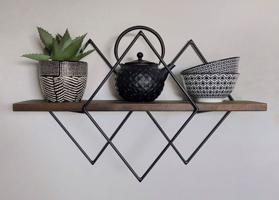 Wall Decor Ideas – Geometric Wall Shelves by Village Craft Co.