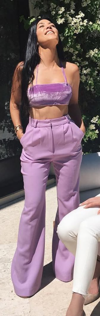 Kourtney Kardashian: Shirt and pants â Sergio Hudson Bracelet â Cartier