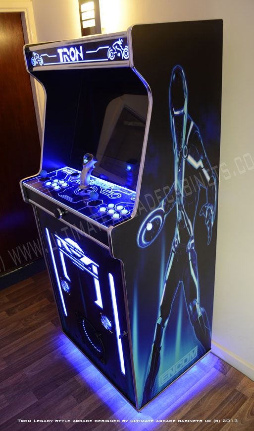 Finished Tron Arcade Cabinet Videospiele Spiele Arkaden