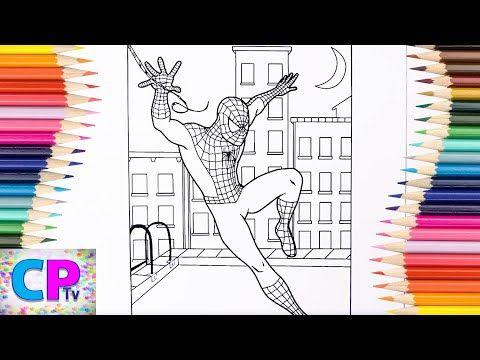How To Draw Spiderman Coloring And Drawing For Kids Toddlers Youtube Spiderman Drawing Spiderman Coloring Drawing For Kids