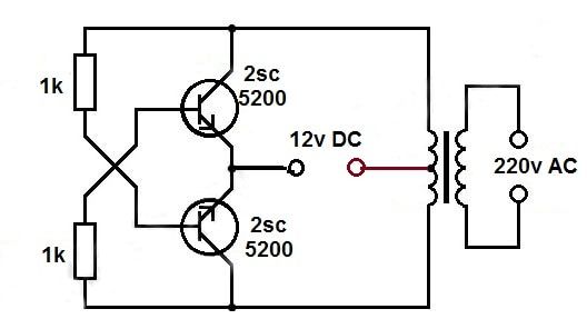 1 5v Dc To 220v Ac Converter Schaltplan Elektronische Schaltplane Elektroniken