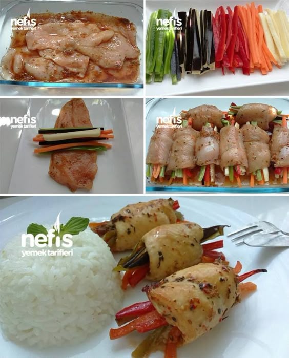 Sebzeli Tavuk Sarma - Nefis Yemek Tarifleri - #853373
