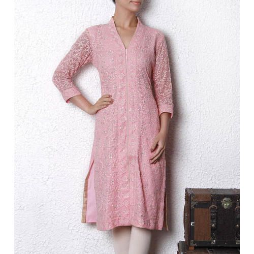 Ladies chikan kurti cheap