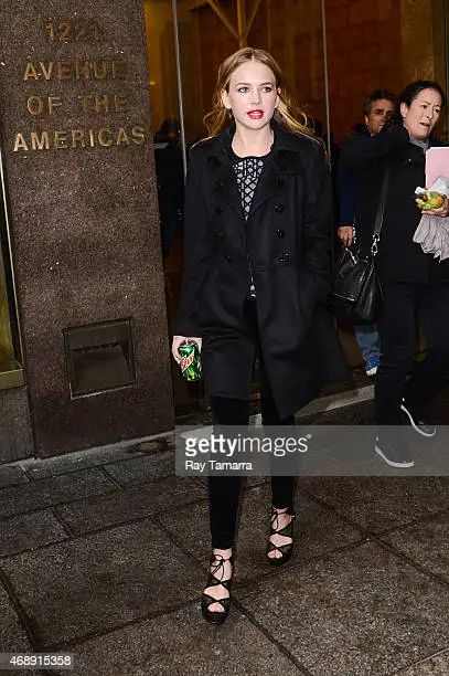 Actress Britt Robertson leaves the Sirius XM Studios on April 8, 2015... News Photo - Getty Images
