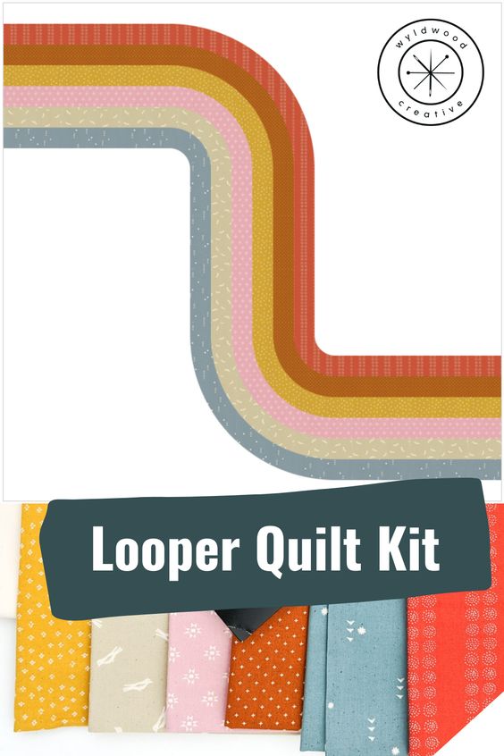 LOOPER is a unique quilt pattern with modular blocks, meaning they can be rearranged in any direction to create a continuous design. Follow the baby, throw, and queen layouts provided, or get creative and come up with your own version. Either way, the Looper Quilt is fast, fun, and addictive. This kit includes materials from the Heirloom collection by Alexia Marcelle Abegg for Ruby Star Society. Includes materials to make the throw sized quilt top.