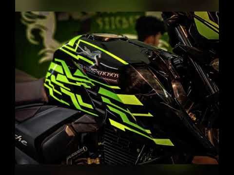 TVS Apache RTR160 4V Stiker modification - YouTube