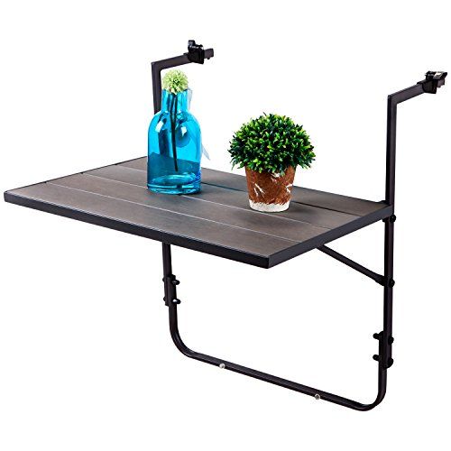 Patio Balcony Porch Railing Hanging Serving Table Stand Folding Deck New Garden Tables Home Patio Balcony Porch Railing Hanging, Hanging Patio Railing Table