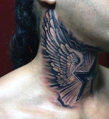 Tatuajes En El Cuello Wing Neck Tattoo Best Neck Tattoos Wing Tattoo Men