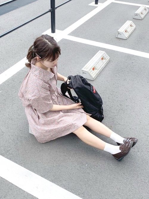 たかあしあかり Sangoのローファーを使ったコーディネート Wear 夏服 ファッションコーディネート シャツワンピース たかあしあかり Sangoのローファーを使ったコーディネート Wear 夏服 ファッションコーディネート シャツワンピース
