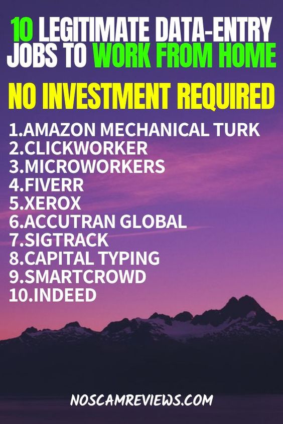 10 Legitimate Data Entry Jobs Without Investment Data Entry