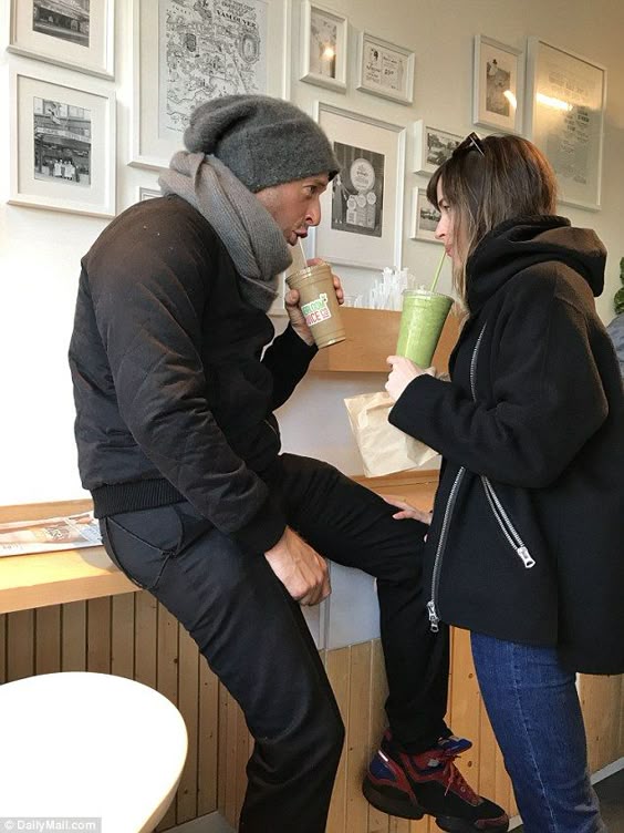 Chris Martin and Dakota Johnson spotted at smoothie shop in Vancouver
