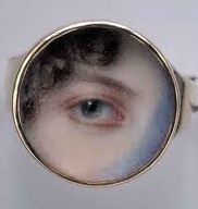 Eye painted on Ivory ring.