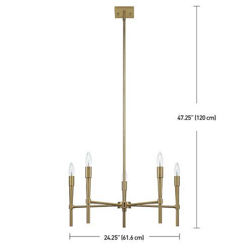 Emilee 5 Light Candle Style Empire Chandelier Emilee 5 Light Candle Style Empire Chandelier