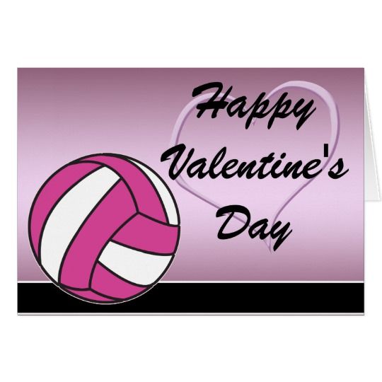 volleyball athlete sport happy valentines day card happy volleyball valentines cards