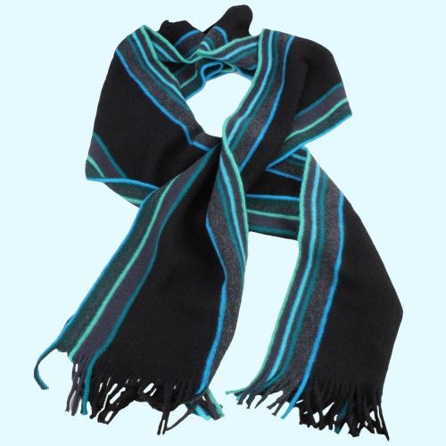 Purple and Turquoise Plaid Fleece Scarf