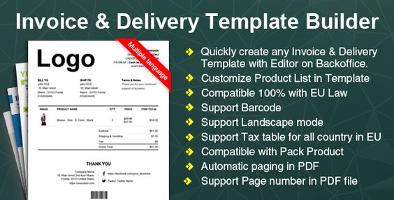 Woocommerce Invoice \ Delivery (Packing Slip) Template Builder - delivery slip template Woocommerce Invoice \ Delivery (Packing Slip) Template Builder - delivery slip template