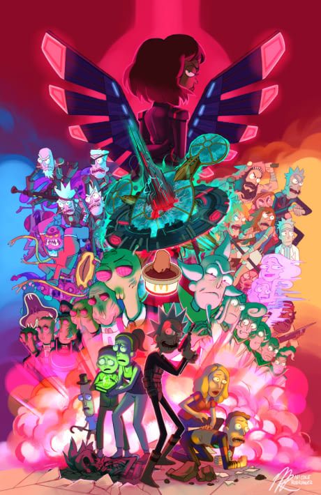 A Epic Wallpaper Made By Nicole Rodriguez Somebody Here Also Searched For It Rick And Morty Poster Rick And Morty Season Rick And Morty Crossover
