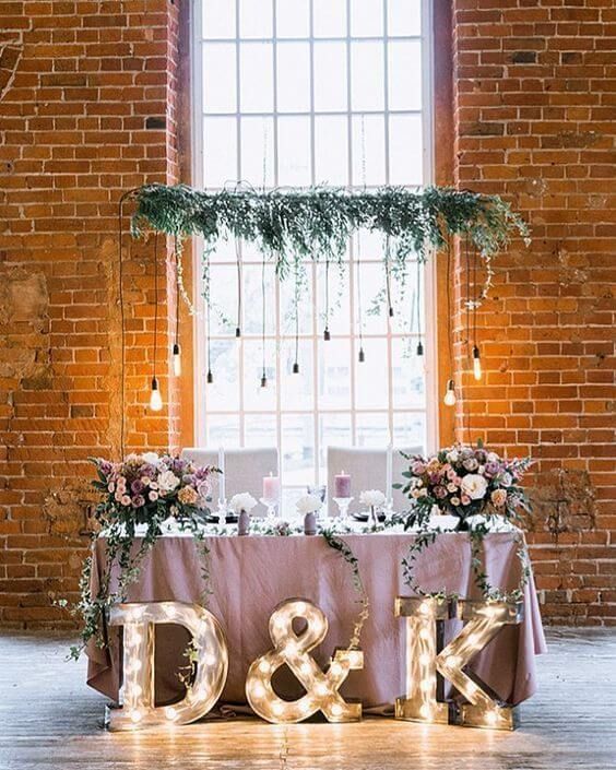 Cutest Ideas For The 'Sweetheart Table'- The Bride & Groom Table! | Head Table Wedding Backdrop, Head Table Wedding Decorations, Bride Groom Table