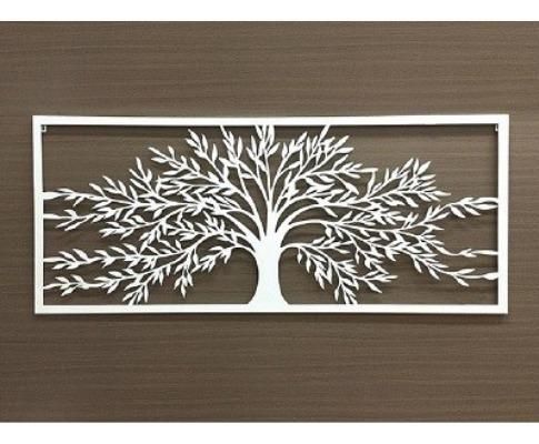 Matte White Metal Tree Of Life Wall Art 123cm - White Metal Tree Of Life Wall Art Matte White Metal Tree Of Life Wall Art 123cm - White Metal Tree Of Life Wall Art
