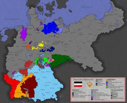 German Empire 1914 Empire German Map
