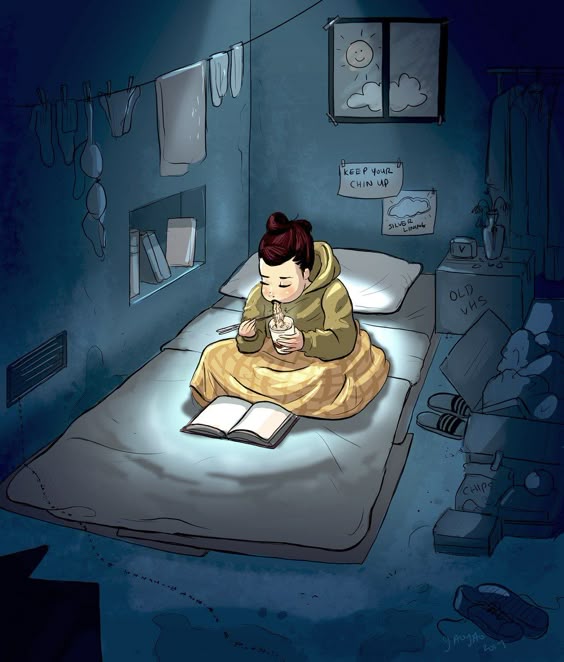 These 14 Drawings Perfectly Capture How Magical Living Alone Can Be | SELF