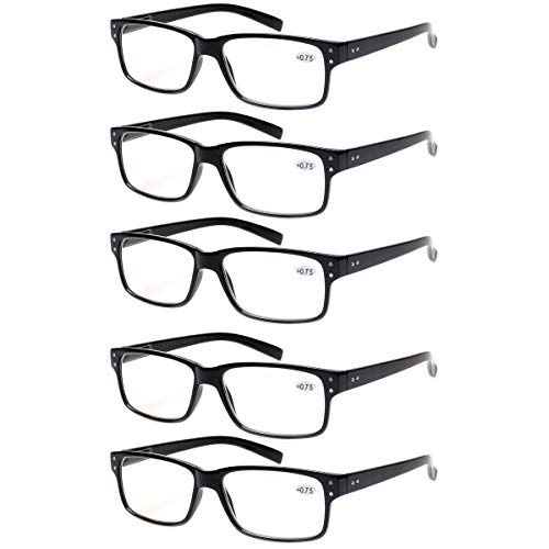 Reading Glasses 5 Pairs Quality Readers Spring Hinge Glasses for Reading for Men and Women Reading Glasses 5 Pairs Quality Readers Spring Hinge Glasses for Reading for Men and Women