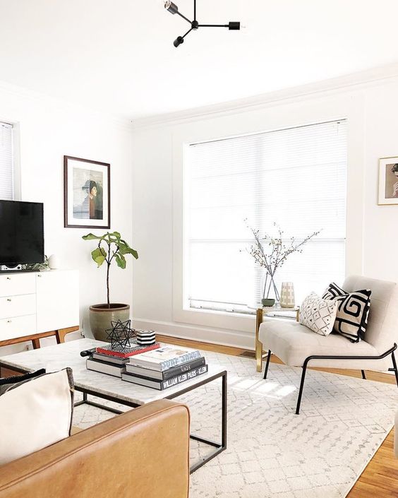 Cascio Cream Linen Area Rug Living Room Design Modern Mid Century Modern Living Room Minimalist Living Room