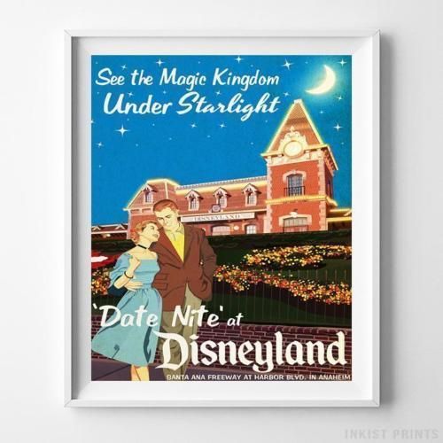 Disneyland Poster Rocket Jets Disney Print Wall Art Tomorrowland Gift UNFRAMED