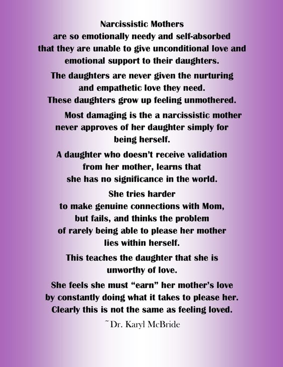 Replace daughter with son and I know this mother... A "mothers unconditional love" does not exist within all mothers. This I know for sure. Some are too self-absorbed to truly love anyone.