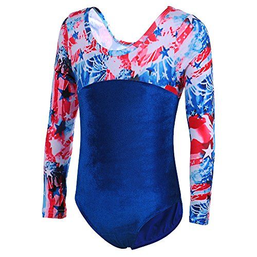Gymnastics Leotards for Girls Sleeveless One Piece Sparkle Athletic Ballet Dance Suits 5-14 Years