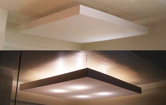 Diy Modern Light Panel Overhead Kitchen Lighting Ceiling Lights Ceiling Lights Diy, How To Fix Drop Ceiling Light Fixture