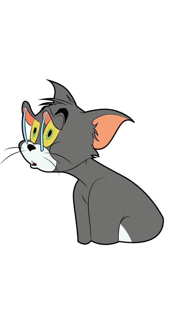 Tom and Jerry Tired Tom Sticker