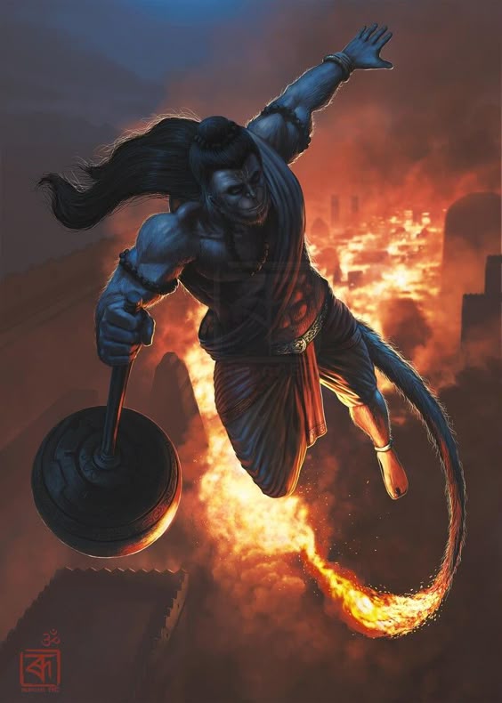 ArtStation - The Gods of Bharat : Lord Hanuman ॐ, RUPAM RAAJ R.