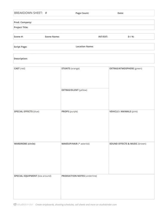 Script Breakdown Template - Breakdown Sheet - StudioBinder Story - screenplay template Script Breakdown Template - Breakdown Sheet - StudioBinder Story - screenplay template