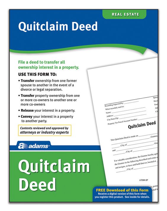 Adams Business Forms Quitclaim Deed Forms and Instruction (Set of - quick deed form Adams Business Forms Quitclaim Deed Forms and Instruction (Set of - quick deed form