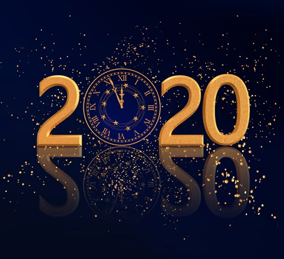 Kartu ucapan Tahun Baru 2020.