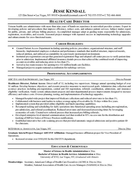 Free Blank Chronological Resume Template - Free Blank - health administration resume Free Blank Chronological Resume Template - Free Blank - health administration resume