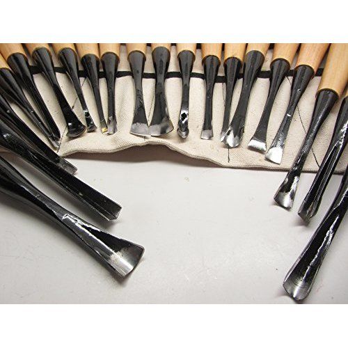 20pc Mastercarver Detail Wood Carving Tools Set w//Canvas Roll 401005