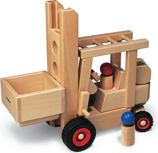 Fagus Vorkheftruck in 2020 | Gevuld speelgoed fagus houten speelgoed | ilovespeelgoed.nl