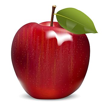 Red Glow Red Apple Fruit Vector Apple Vector