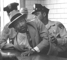 Dr. King arrested for boycotting the buses, Montgomery, Alabama, 1956.