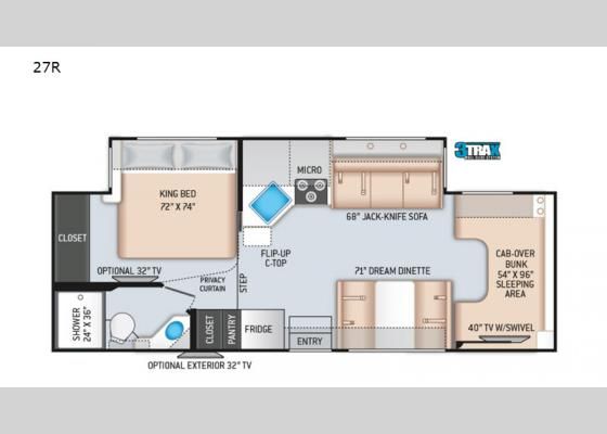 New Thor Motor Coach Chateau 27r Motor Home Class C For Sale