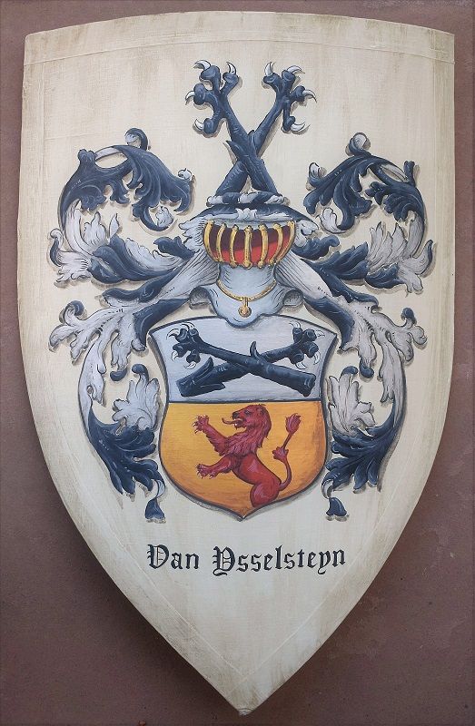 Custom Metal Knight Shield w Heater Shield Family Coat of Arms Painting