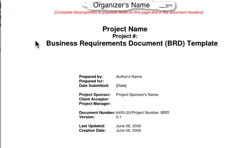 Standard doc templates with comment\/Q resolution feedback loop and - business requirements document template Standard doc templates with comment\/Q resolution feedback loop and - business requirements document template